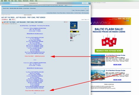 Cruise Select Fifty Quid Difference
