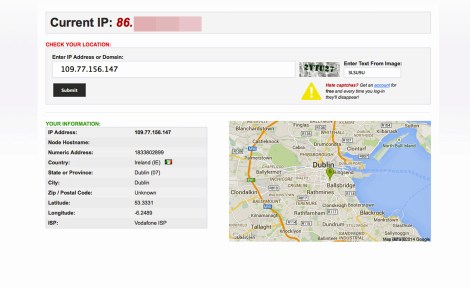 Irish IP Address on WordPress