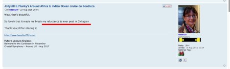 Reluctance to post ever again