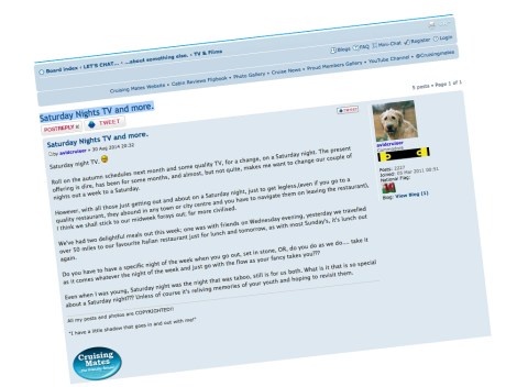 Saturday Night excuses